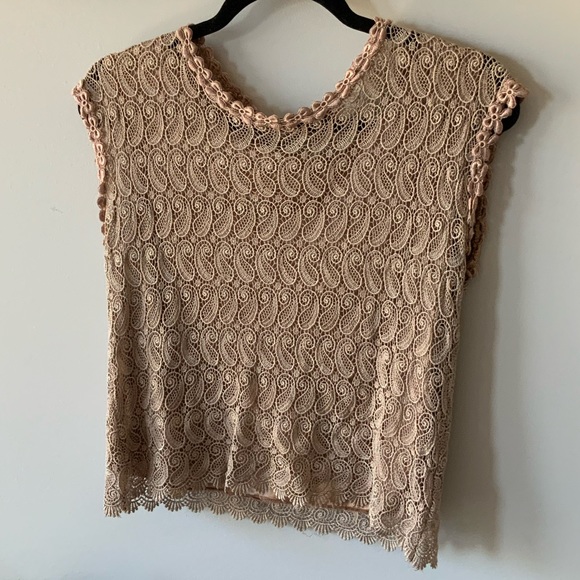Short Sleeve Lace Top - Picture 1 of 13